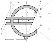 Официальная спецификация знака €